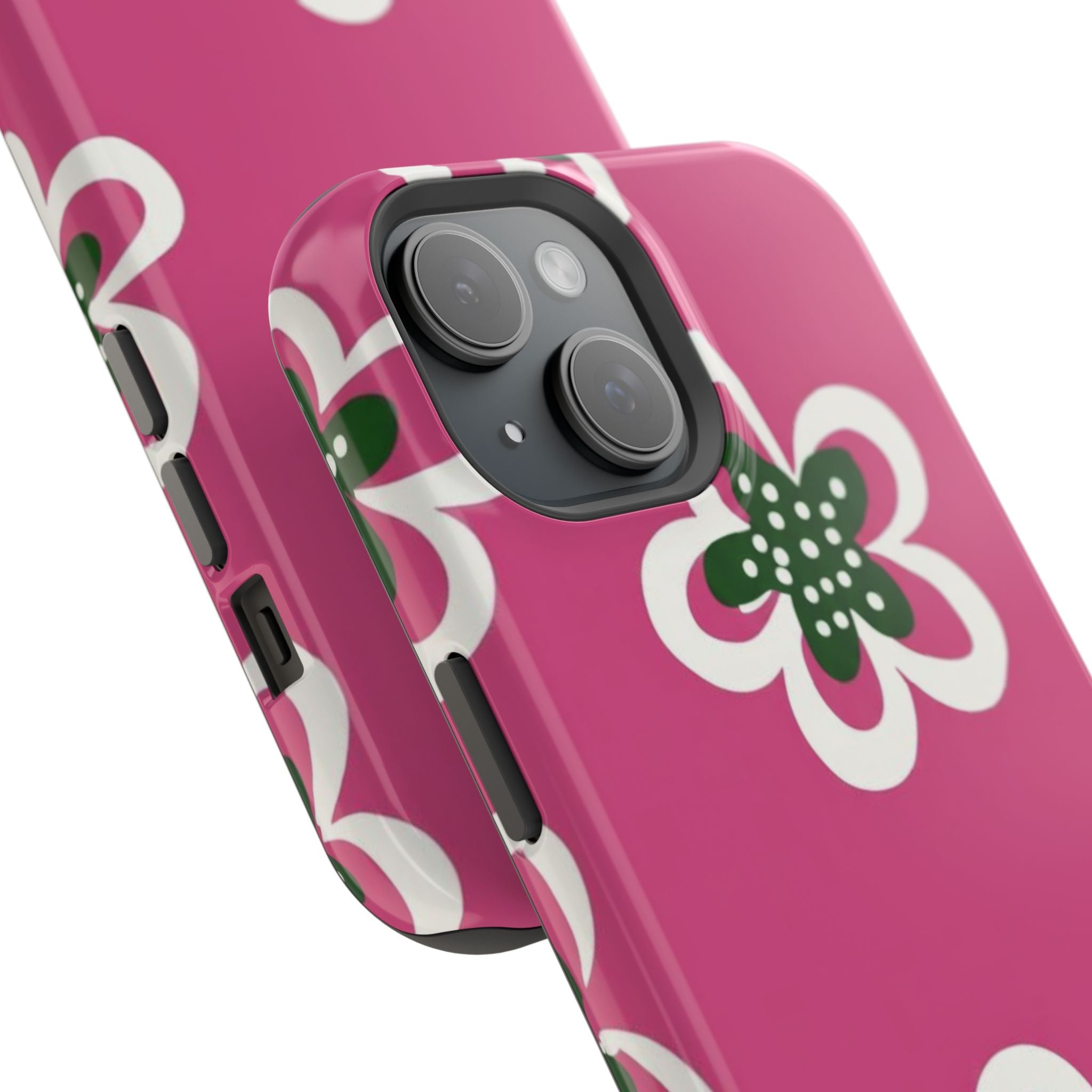 Floral Pink Magnetic Impact-Resistant Phone Case