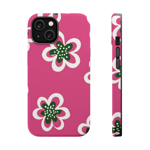 Floral Pink Magnetic Impact-Resistant Phone Case