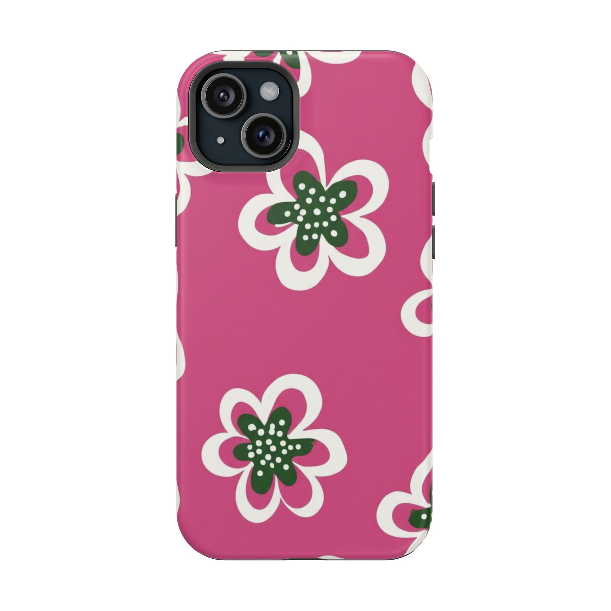 Floral Pink Magnetic Impact-Resistant Phone Case