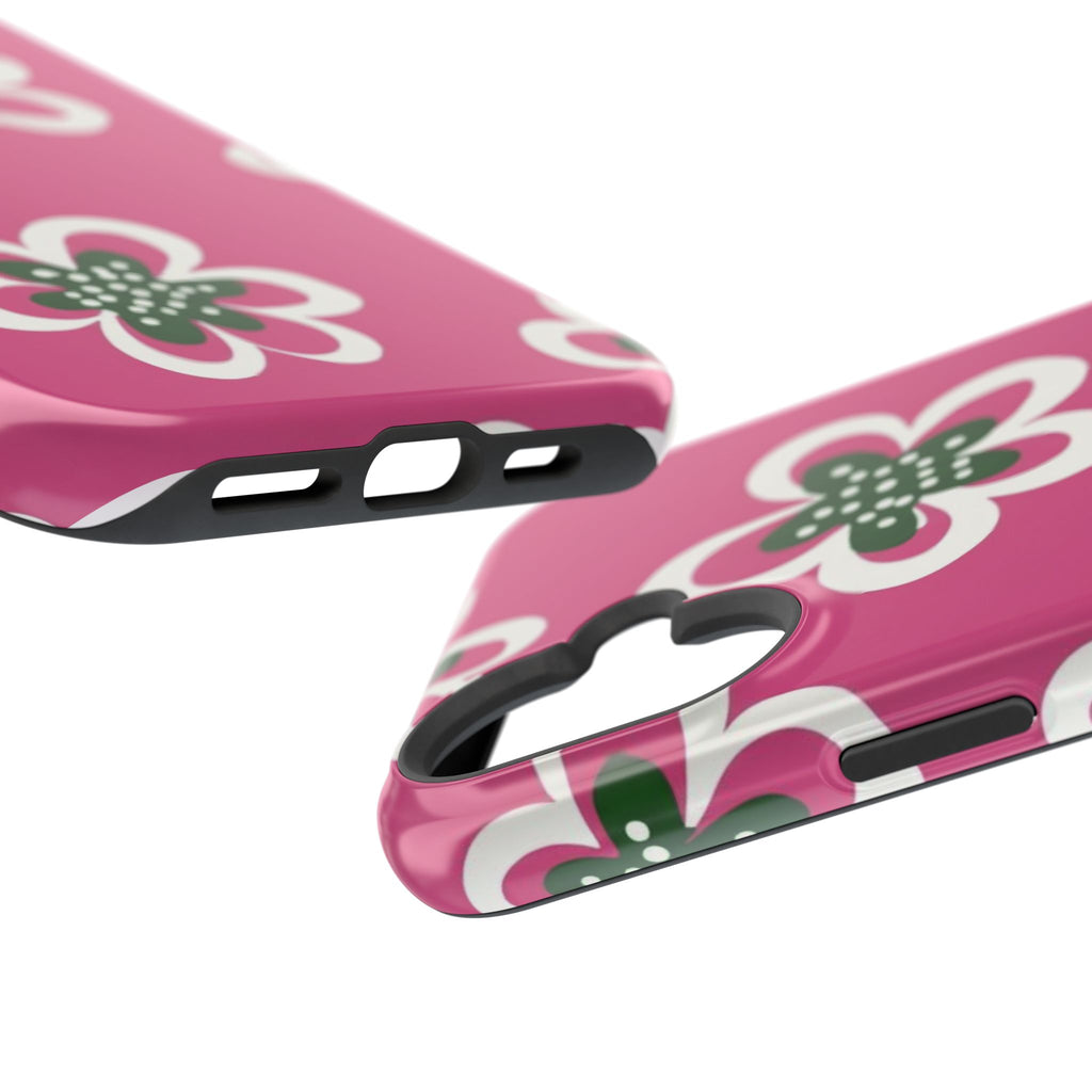 Floral Pink Magnetic Impact-Resistant Phone Case