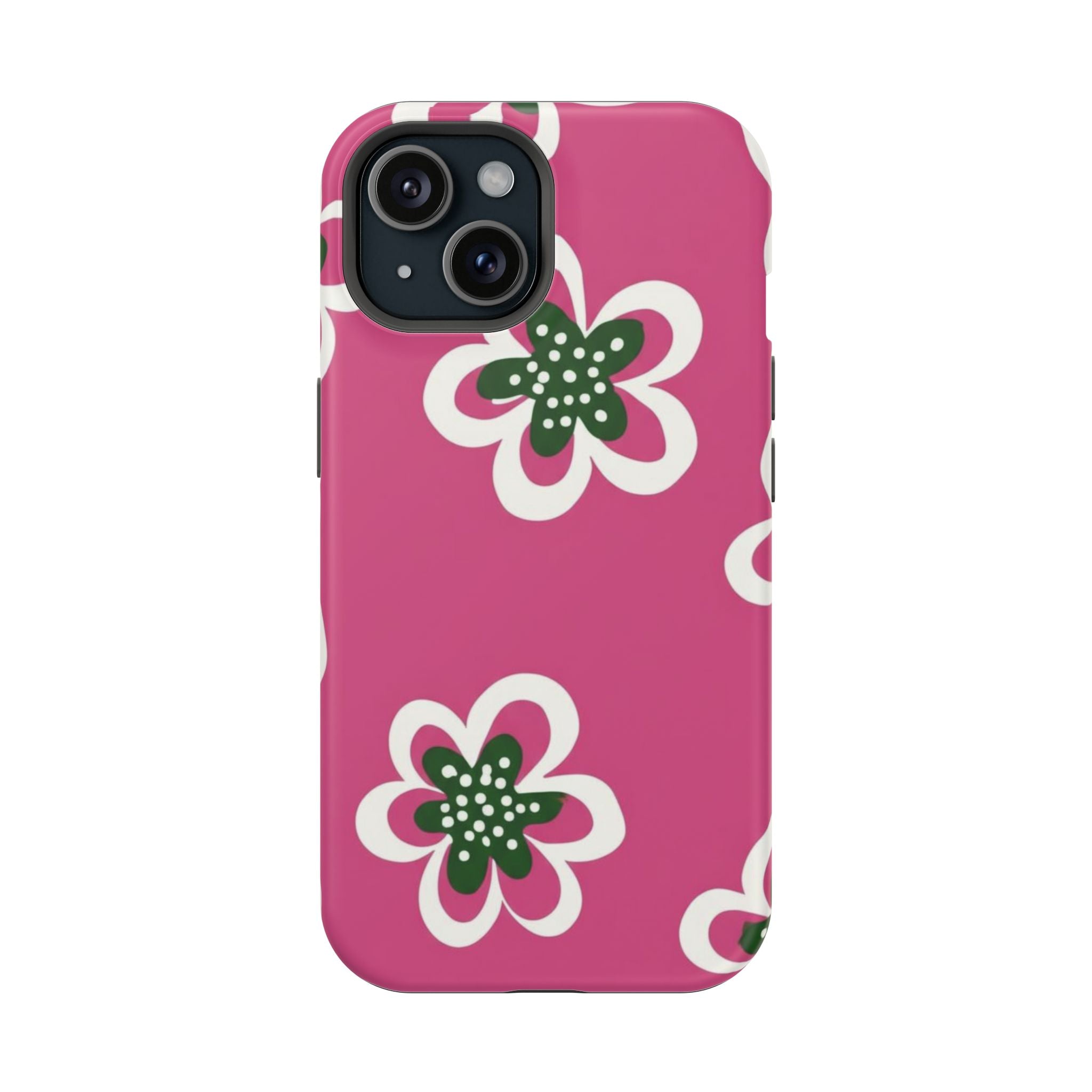 Floral Pink Magnetic Impact-Resistant Phone Case