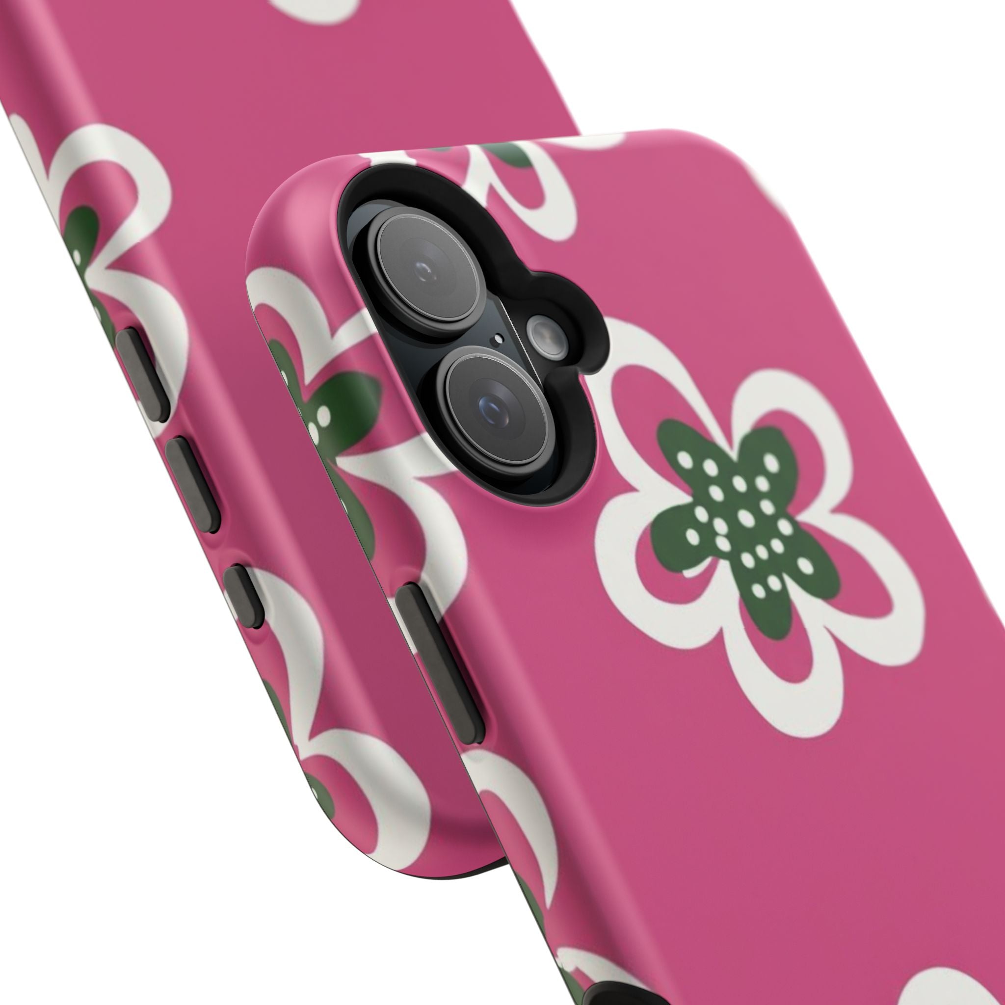 Floral Pink Magnetic Impact-Resistant Phone Case