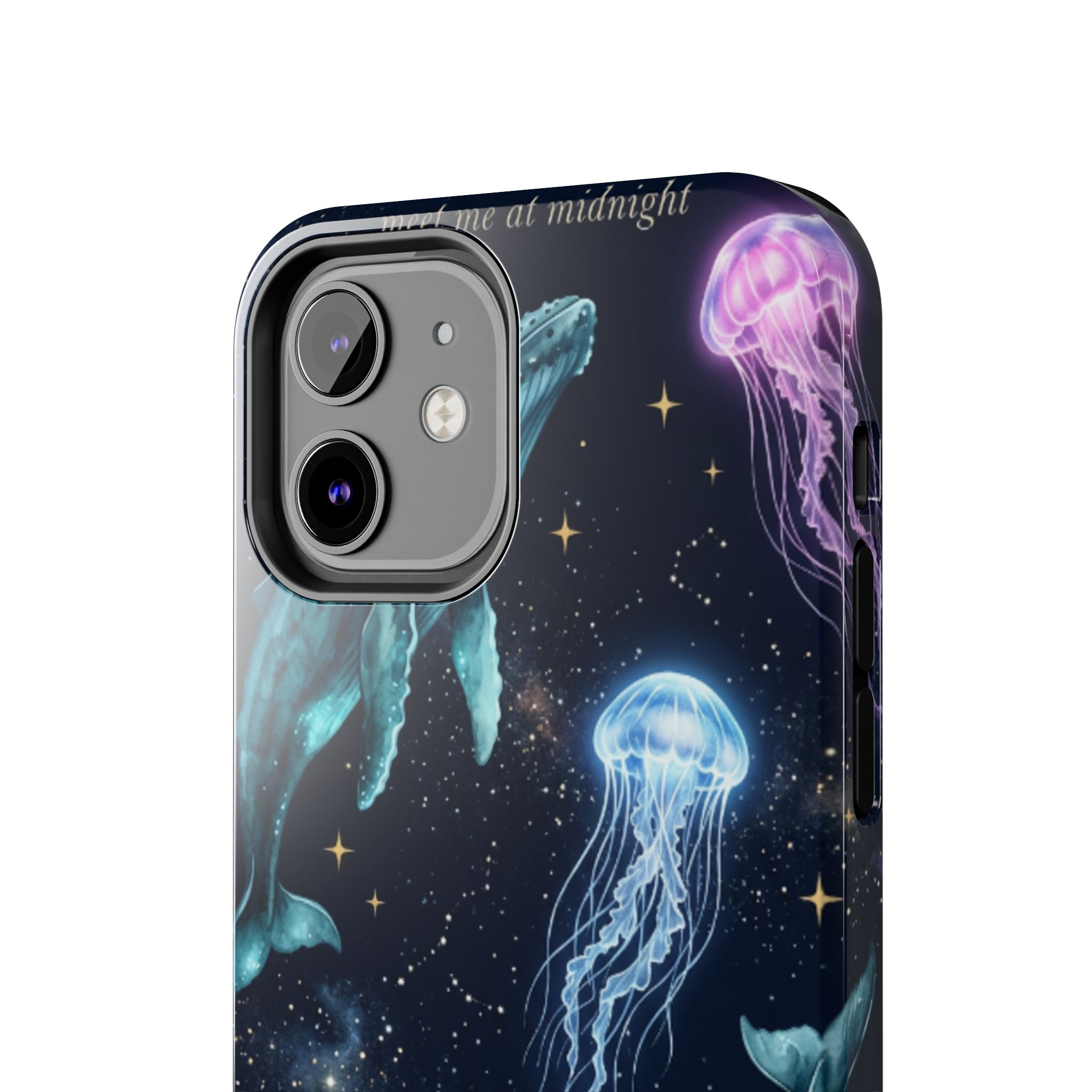 Midnight Ocean Phone Case — Whales, Jellyfish & Moon Tough Protective Cover